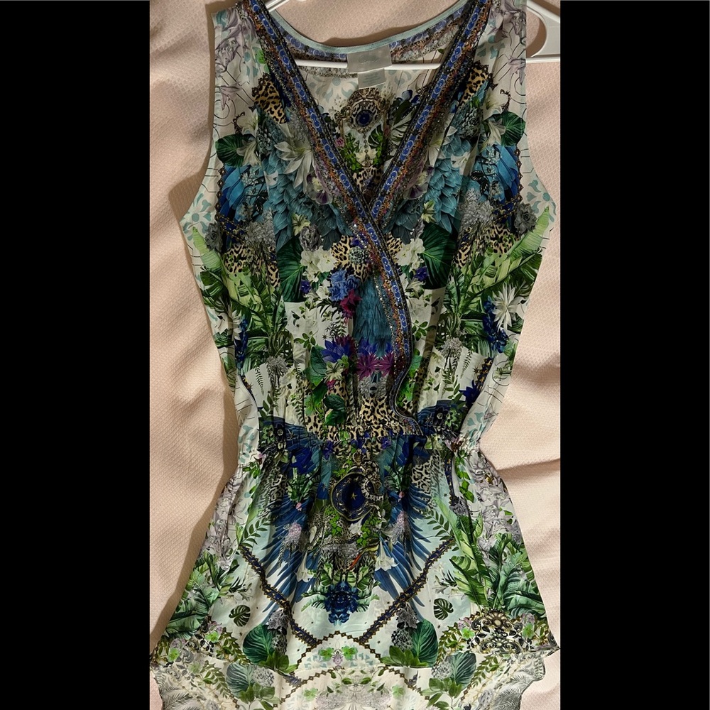 Camilla High Low Dress in Moon Garden